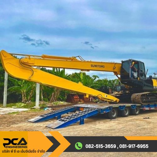 รับงานสร้างแท่นยกหัวเก๋งรถแบคโฮ